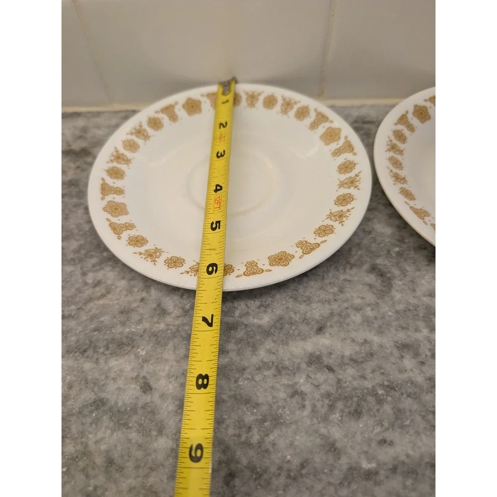 VTG Corelle Livingware Butterfly Gold Cup & Saucer Set of 2 Retired Replacements